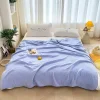 Six-layer one-piece solid color combed 200*230 cover blanket, solid color fashionable, warm and cold-proof cover quilt, milk cotton blanket Specification image